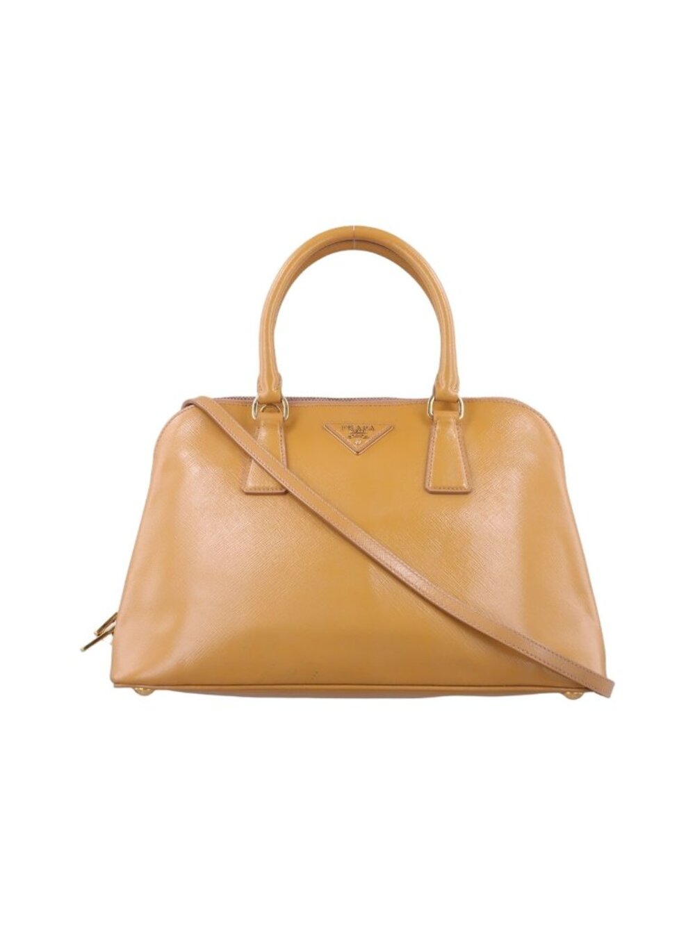 Prada Pyramid Camel Patent Messenger